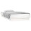 VidaXL vidaXL LED Bed Frame Platform White 75x190 cm Small Single Solid Wood 1