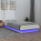 VidaXL vidaXL LED Bed Frame Platform White 75x190 cm Small Single Solid Wood 2