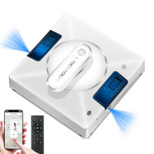 Robot Laveur de Vitres Liectroux YW509, Application et télécommande, Double pulvérisation d'eau, Capteur laser, Anti-chute