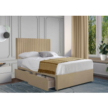 ComfoRest ? Contemporary 5FT King Size Divan Bed with Malia Headboard and Mattress ? Built-In Storage with 2 Drawers | Bed & Mattress Sets | King Size