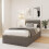 Hudson Grey Ottoman Storage Bed Frame with Slatted Headboard Single 3ft 3