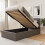 Hudson Grey Ottoman Storage Bed Frame with Slatted Headboard Single 3ft 5