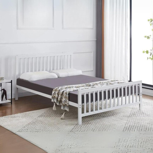 Reinforced Beds, 3FT HOLKHAM BED, Robust Mesh Base and Solid Metal Bed Frame, Exclusive Product, Easy Assembly (White, Single) 2