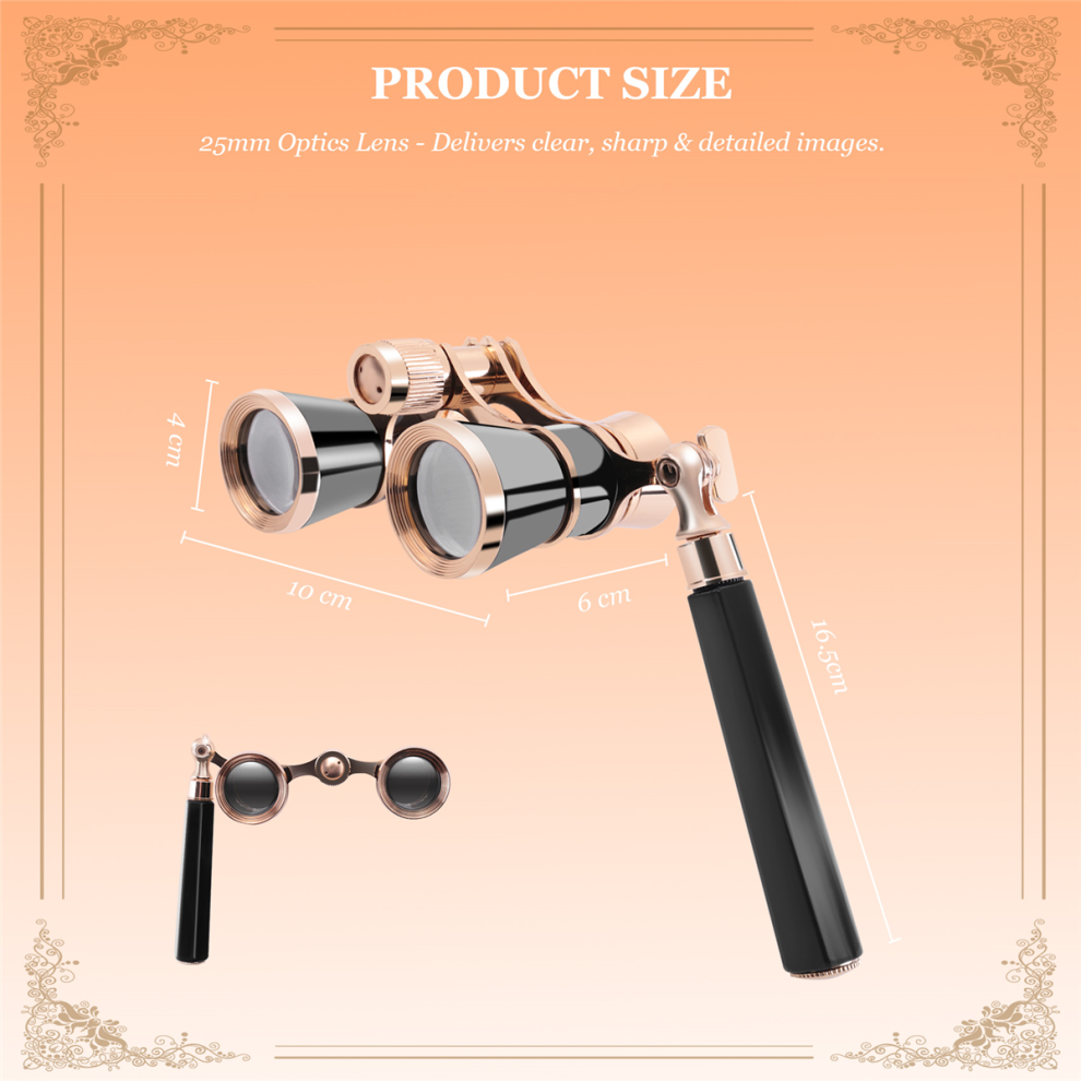 Photos - Binoculars / Monocular Jojomino Black 3X25 Binoculars Coated Lens Telescope Opera Glasses Women 
