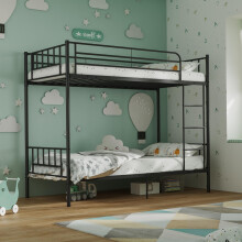 XINBEDEU 3FT Single Bunk Bed Metal Frame, Twin Over Twin Size Metal Bunk Bed with Slatted Support, Sturdy and Durable Design for Kids and Adults