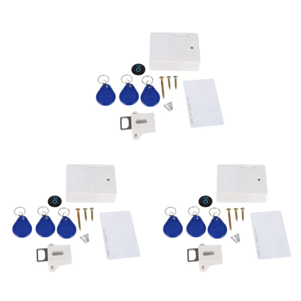 3X Digital Cabinet Intelligent Electronic Locks Sensor Lock Emid Ic Card Drawer For Wardrobe Furniture B 4854032483838