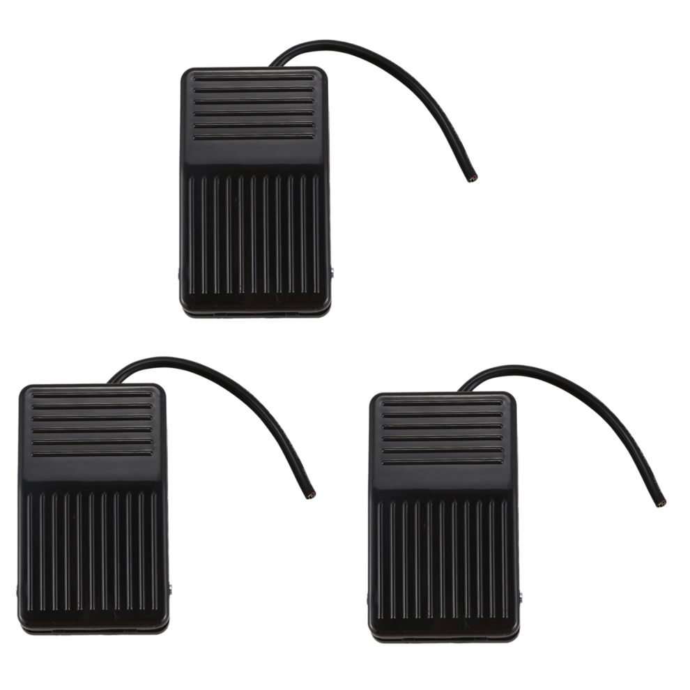 3X 220V 10A SPDT Nonslip Plastic Momentary Electric Power Foot Pedal Switch-image-OPC-PJQGPPV-NEW