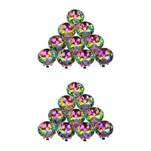 20PCS 30MM Colorful Crystal Knobs Glass Cabinet Knobs Drawer Pulls Handle for Home Cabinet Drawer and Dresser