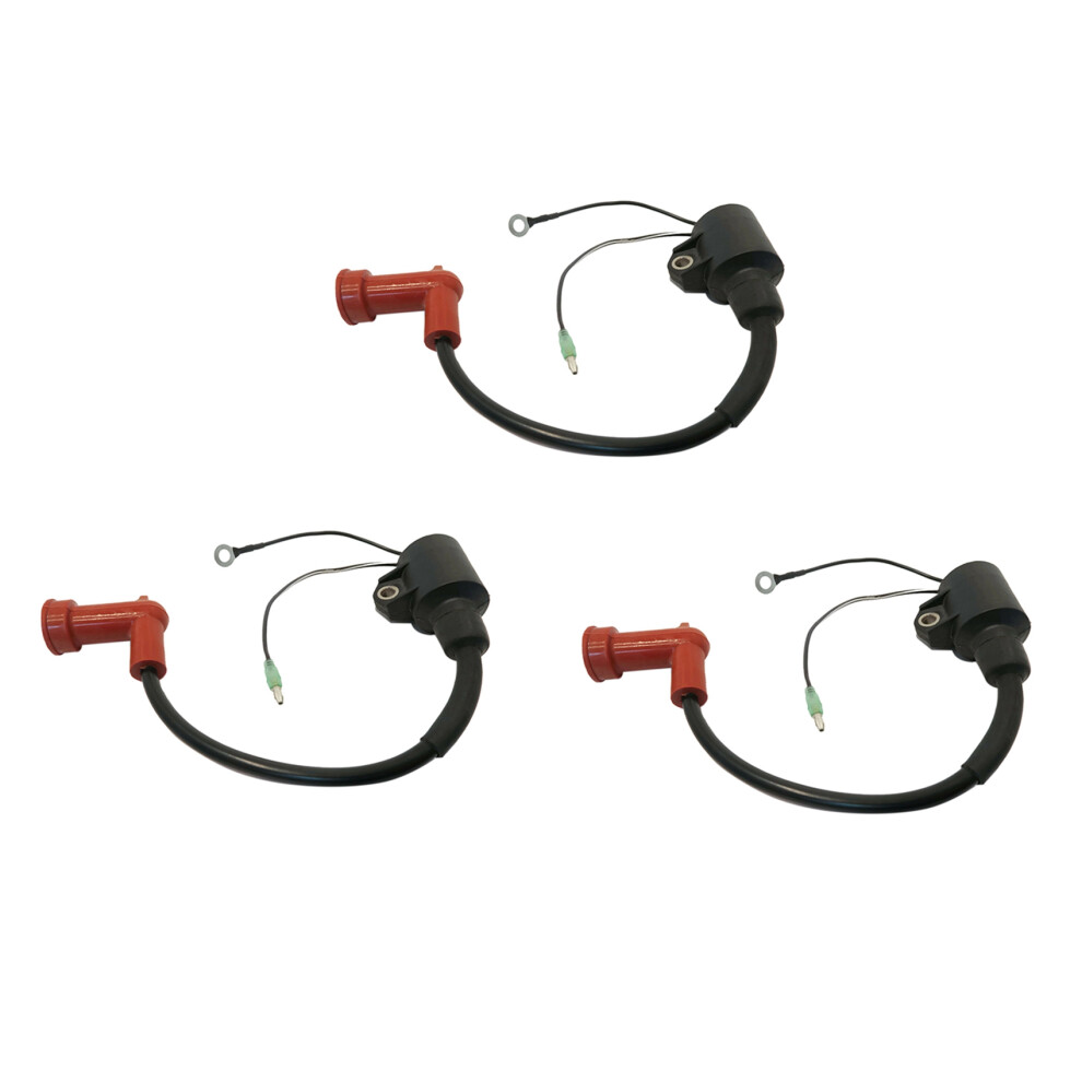 3X Ignition Coil Module For 63V-85570-00-00 63V855700000 Outboard Engines Black/Red 4854032491260