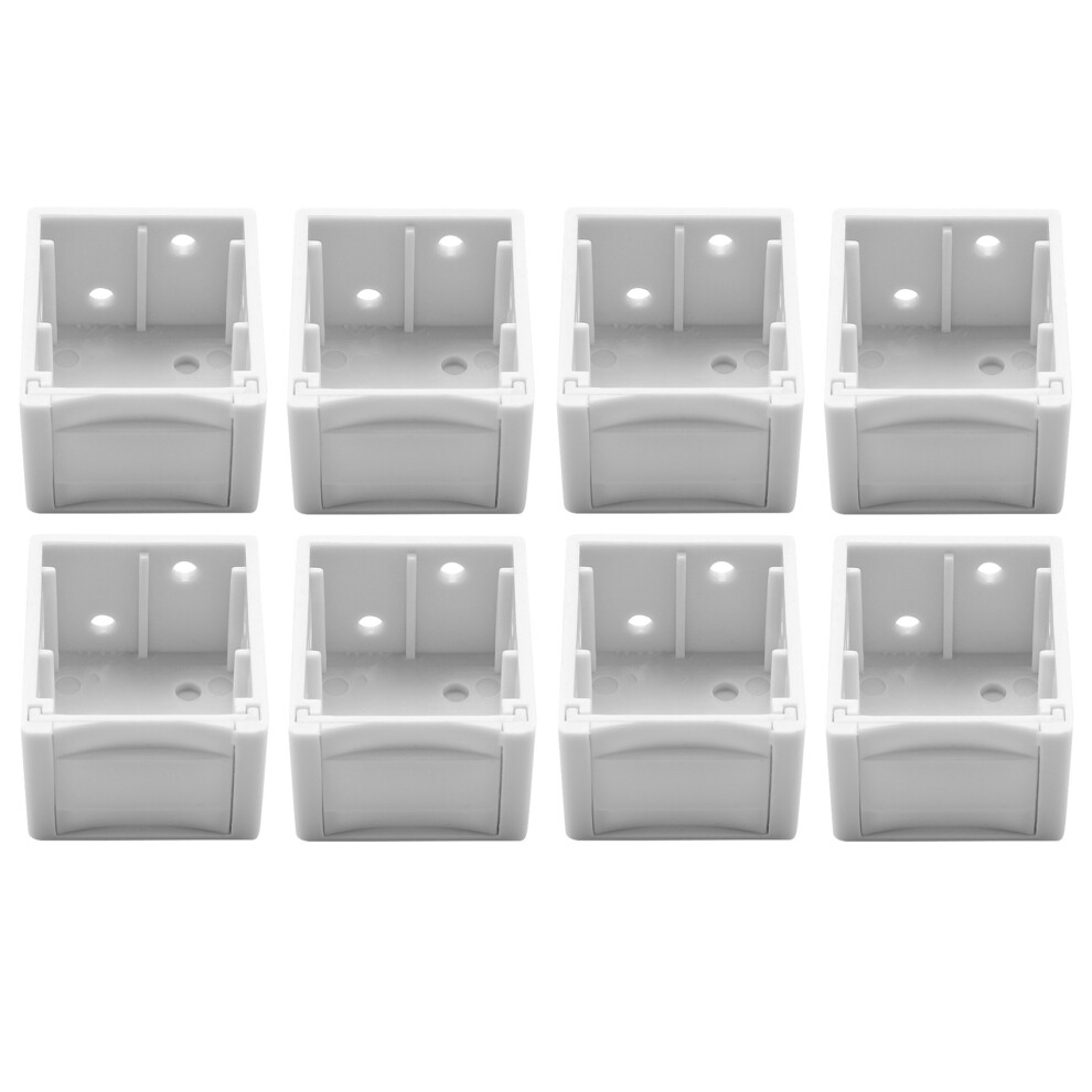 8Pcs 1 Inch Blind Brackets White Profile Box Mounting Bracket Window Blinds Headrail Bracket 4854032400828