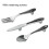 12 PCS Knife Spoon Fork Kitchen Cabinet Closet Drawer Pull Handles Knobs 3-Inch Center to Center (Silver) 2