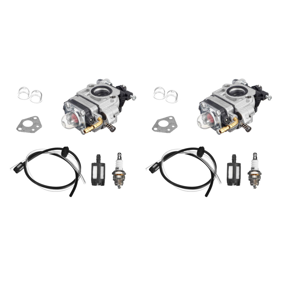 2X Motorcycle Carburetor 15Mm 2 Stroke Carburettor For 43Cc 47Cc 49Cc 50Cc 52Cc Scooter Atv Dirt Bike Lawn Mower Silver 4854032498887