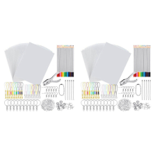 396 PCS Shrinky Art Paper Heat Shrink Sheet Plastic Kit Hole Punch Keychains Pencils DIY Drawing
