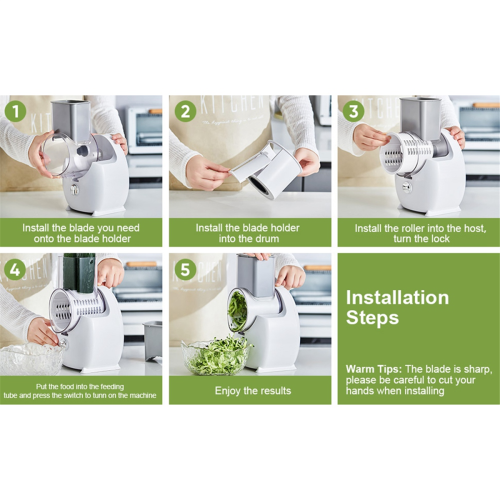Detachable Electric Salad Maker for Home Kitchen Vegetable Slicer