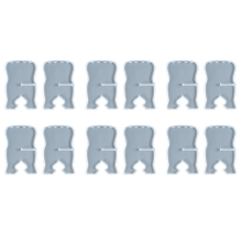 12Pcs Book Stand Silicone Mold Carved Eid Resin Folding Holder Muslim Prayer Organizer Bookshelf