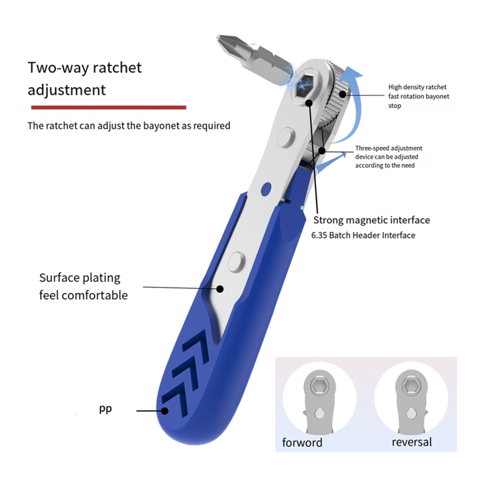 22 In 1 Ratcheting Screwdriver Set,36-Tooth Mini Ratchet Wrench 4854032429362