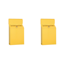 2-teiliger Briefkasten mit Schloss, zum Aufhängen an der Wand, Schlüsselkasten ist geeignet für kleine Buchstaben, Eisentür