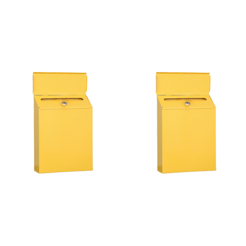 2Pcs Mailbox with Lock Wall Hanging Key Box is Suitable for Small Letters Iron Door