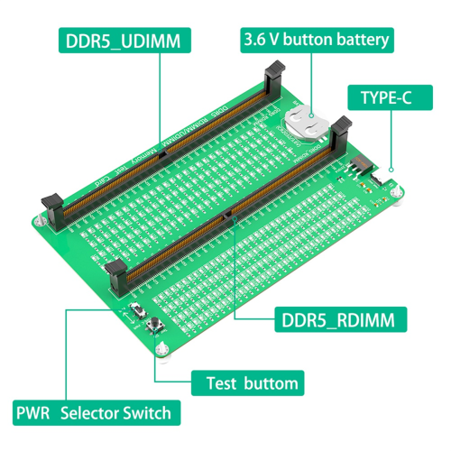 DDR5 RDIMM/UDIMM-Speichertester-Testkarte 2