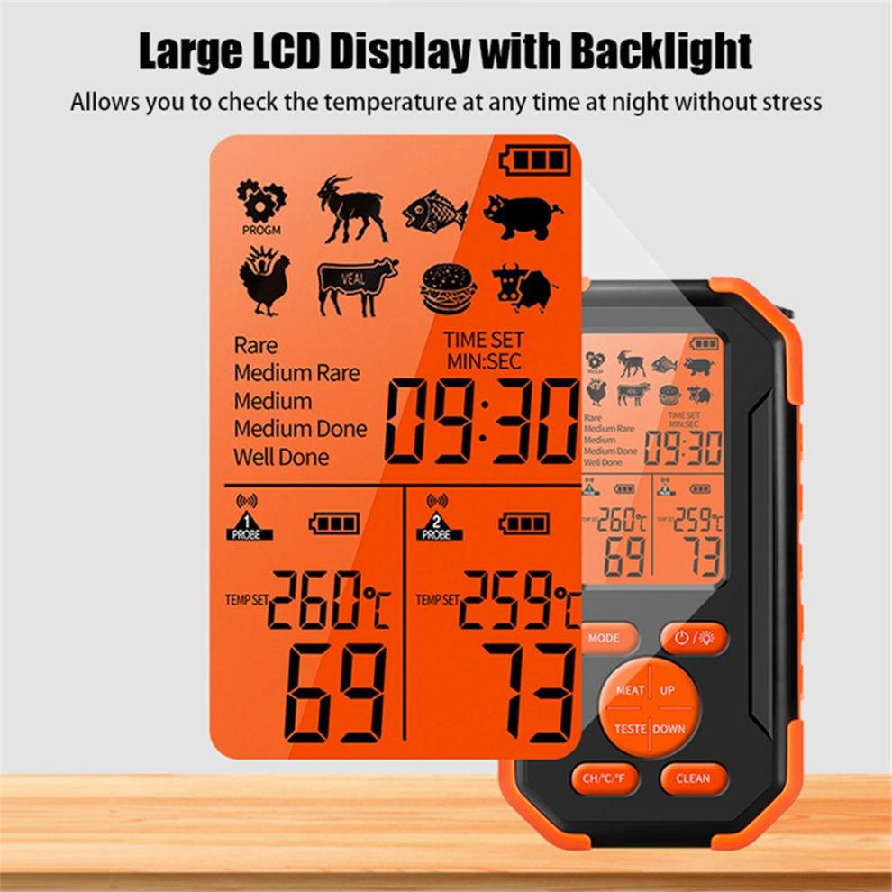 Digital Wireless Meat Thermometer 328FT Remote Range Smart Cooking-image-OPC-PJQGY2J-NEW