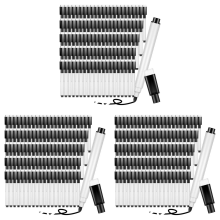 300 Stück Trockenlöschmarker Whiteboard Schwarz mit Gummikappe Feine Spitze