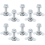 L Track Threaded Stud Fittings Double with Rails, Silver 6