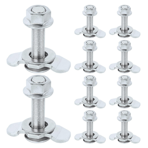 L Track Threaded Stud Fittings Double with Rails, Silver