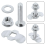 L Track Threaded Stud Fittings Double with Rails, Silver 3