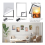20PCS A5 Magnetic Diamond Art Frames, Self Adhesive Picture Frame Frames Display Silver 3
