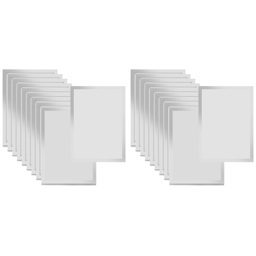 20PCS A5 Magnetic Diamond Art Frames, Self Adhesive Picture Frame Frames Display Silver