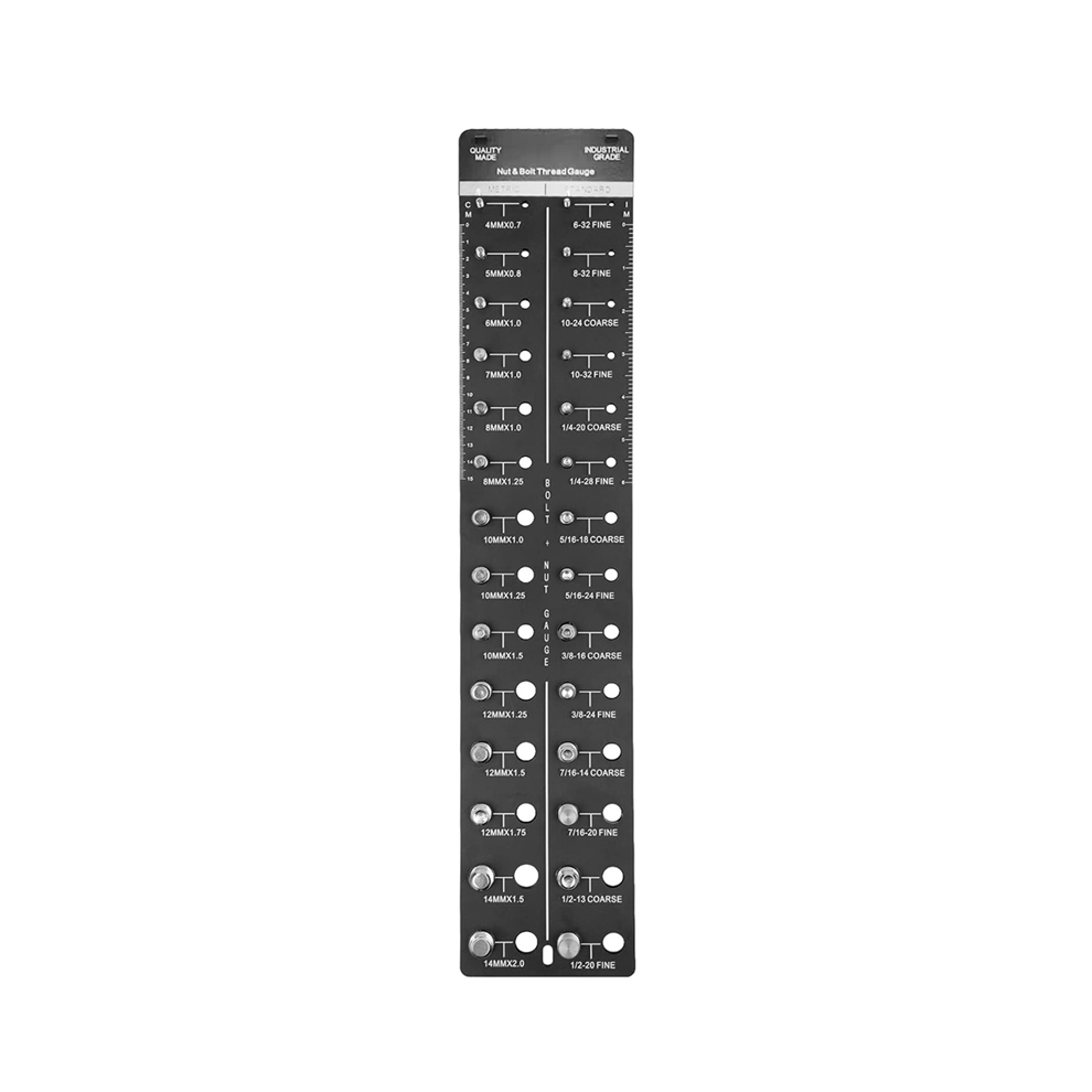 28 Size Nut And Bolt Thread Gauge-Black 4853330369806