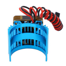 36mm Metallischer Motorkühllüfter für 1/12 1/10 RC-Car 540 550 560 Motor Upgrade-Teile Blau