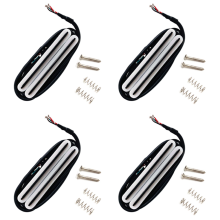 4X Hot Rail Pickups Double Track 11K Alnico5 Guitar Pickup Fit Strat Tele Electric Guitar, White