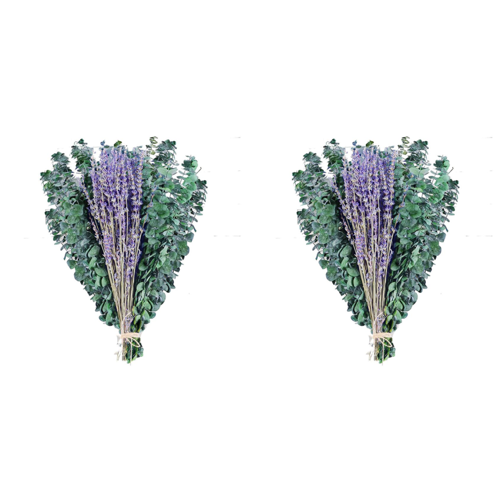 30 Pcs Dried Preserved Eucalyptus Stems & Flowers Bundles For Shower, 17In Leaves Shower Plant Lavender 4853330365624
