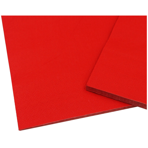 5 Pack Solid Color Printed Paper Napkin (Red) 1