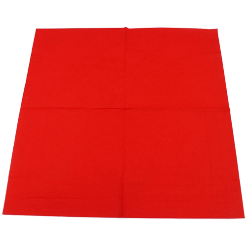 5 Pack Solid Color Printed Paper Napkin (Red) 2