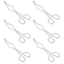 6X Tiegelzange Schmelzschale Edelstahl Zangenhalter Griff zum Gießen Gießen Chemische Instrumente 23cm