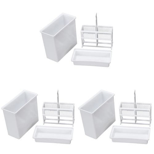 2 in 1 White 72 Pieces Microscope Slides Staining Rack Dish Set 2