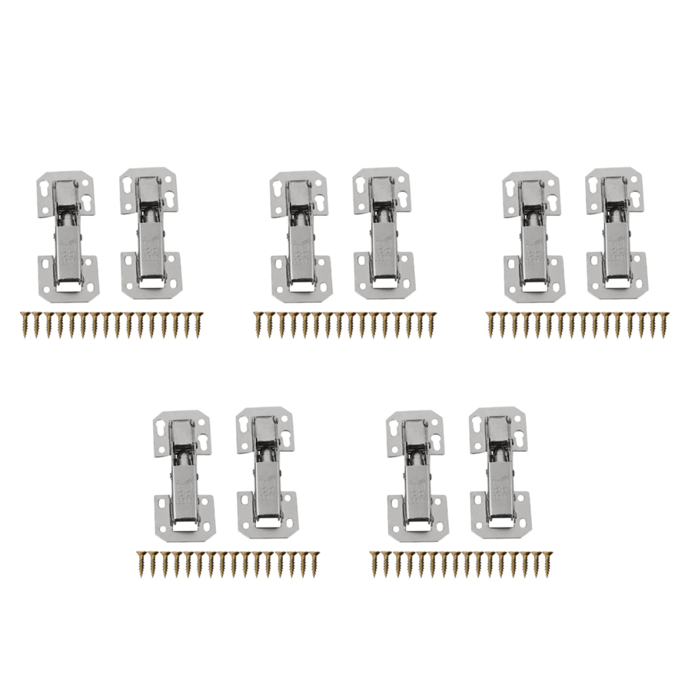 10Pcs Soft Close Kitchen Cupboard Cabinet Wardrobe 90Degree Door Hinges & Screws 4853330381655