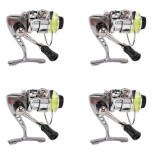 4X Mini 100 Tasche Angelrolle Tackle Kleine 4.3:1 Metall Rad Pesca