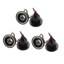 6Pcs Car Universal 3.5 Inch Cob Angel Eye Fog Lights Headlights Running White