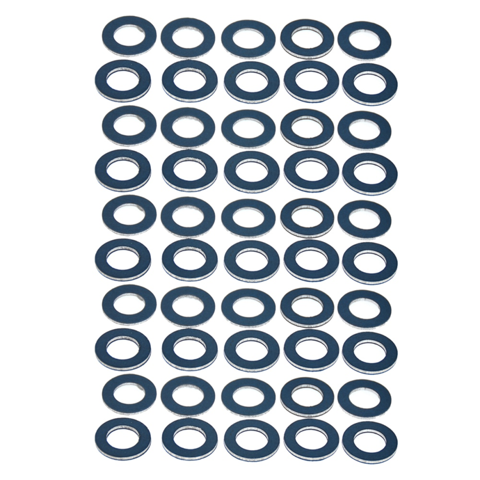 50Pcs 90430-12031 Car Oil Drain Sump Plug Washers Gasket 12Mm Hole For 9043012031 4853330380726