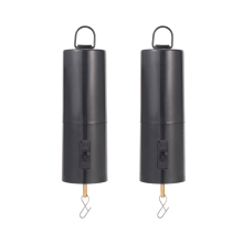 Hängender schwarzer Drehmotor für Spinner und Windspiel, Gartendekorationszubehör, ohne Batterie, 2er-Pack