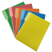 Manila Color Five-Color Single-Page Folder Office Data Classification