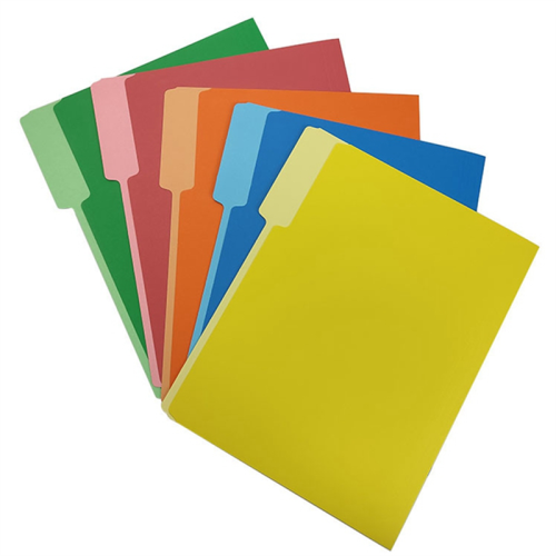 Manila Color Five-Color Single-Page Folder Office Data Classification