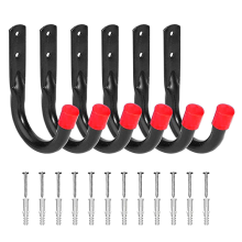 Heavy Duty Garage Hooks for Hanging,6Pcs with Wall Anchors and Screws