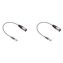 2X 3 Pin Male to XLR Mini Plug Audio Cable Connector Microphone