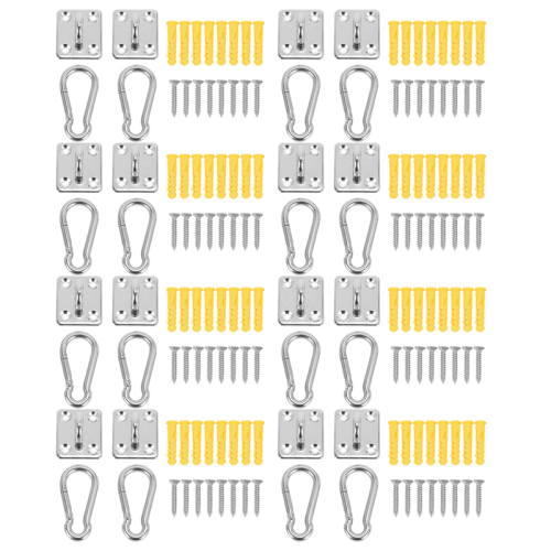 16 Sets of Suspended Ceiling Wall Mount U-Shaped Hooks Stainless Steel Heavy Duty Multi-Function Hammock Hook 1