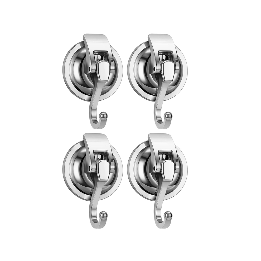 4Pack Heavy Duty Vacuum Suction Cup Wreath Hanger Silver 4853330396277