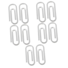 Silver Paper Clips 5 Sets Strong Clamping Force Multipurpose Office Clips for Test Papers Files Photos Letters Coin Size 2pcs x 5